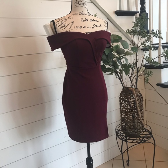 Speechless Dresses & Skirts - SPEECHLESS Maroon Off-Shoulder Dress - junior 5